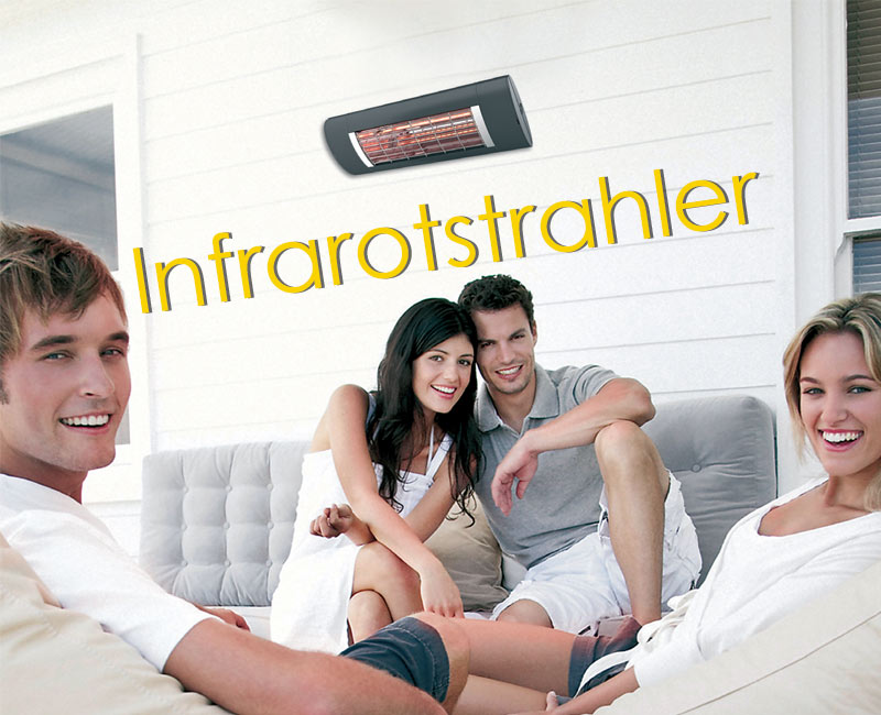 Infrarotstrahler für Garten, Terrasse, Balkon, Gastrobereich