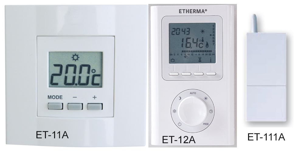 Funk Raumthermostat und Empfänger für die Infrarotheizung