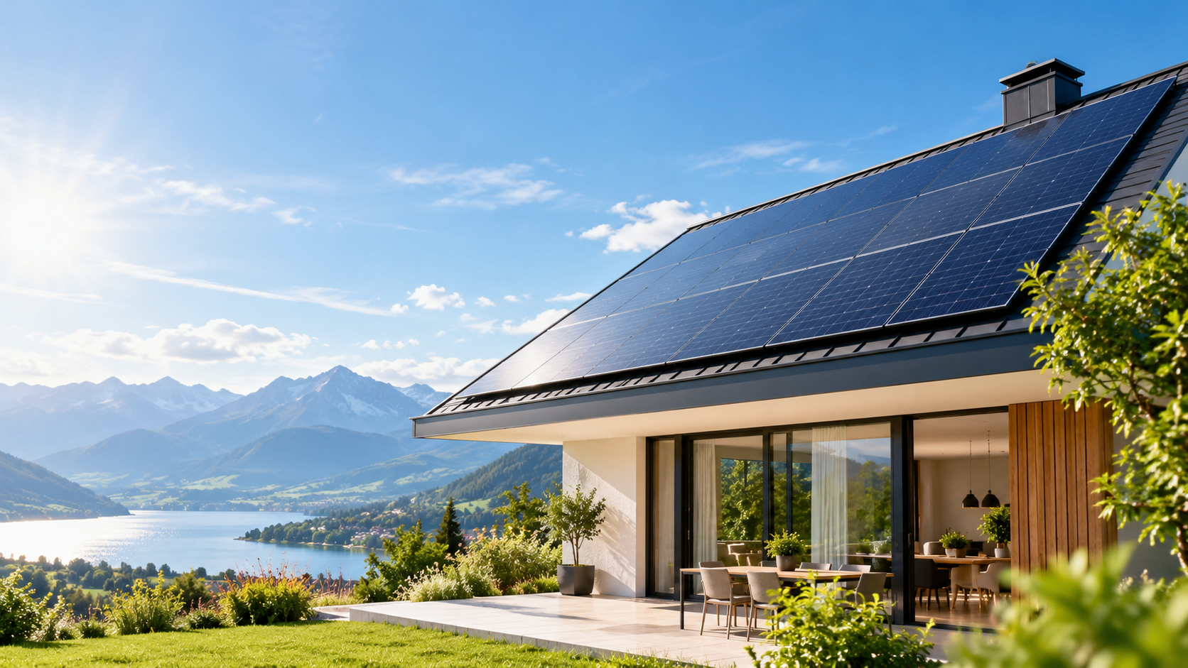 Photovoltaikanlage auf einem Hausdach